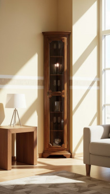 Design furniture Italian brown showcase wood luxury cabinets classic sideboard