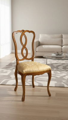 Wooden chair Italian furniture dining chair luxurious design natural wooden chair