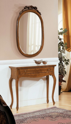 Console table, mirror, sideboard set, wood, Italian furniture style, Elisa, 2-piece, new