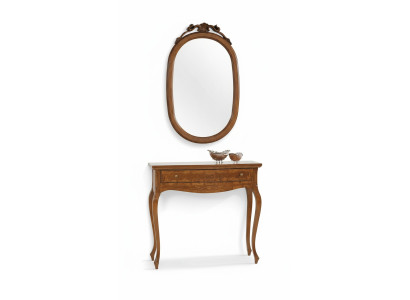 Console table, mirror, sideboard set, wood, Italian furniture style, Elisa, 2-piece, new