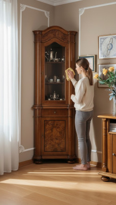 Living room furniture glass cabinet showcase wood display case glass cabinet cabinets shelves