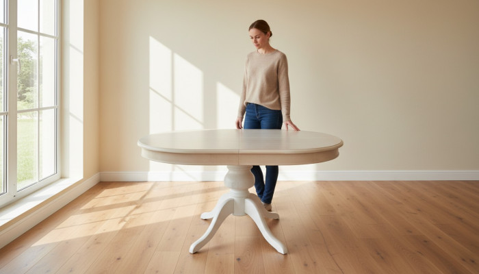 Round dining table dining room tables living room round table 135 x 91 cm wood furniture