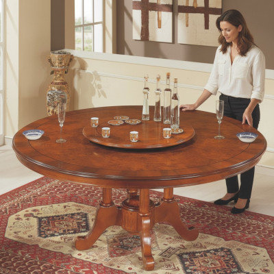 Round dining table Italian furniture dining room tables wood table brown tables
