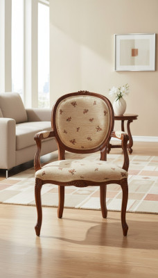 Dining room chair brown luxury classic wooden chair chairs Italian furniture