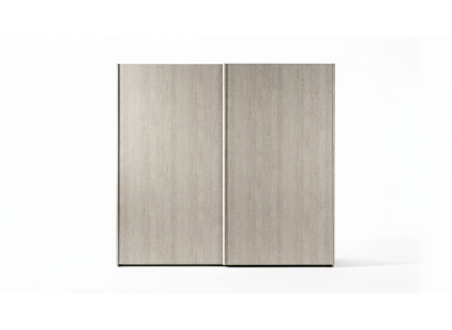 Modern wardrobe with sliding doors for the bedroom made of natural wood