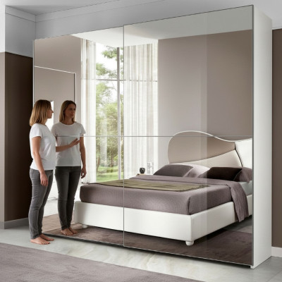 Mirror cabinet, wardrobe, sliding door cabinets, wood design, modern cabinet