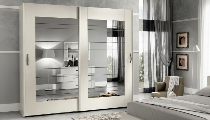 Luxury wardrobe with sliding doors bedroom closet cabinets wood modern