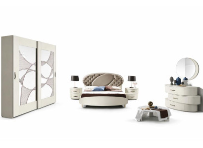 7-piece set bedroom bed nightstand dresser mirror wardrobe