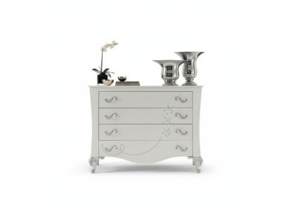 Dresser with mirror made of wood in a modern style for the bedroom