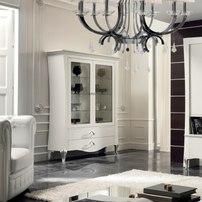 Luxury display window showcase cabinet glass cabinet style Italy modern design wood