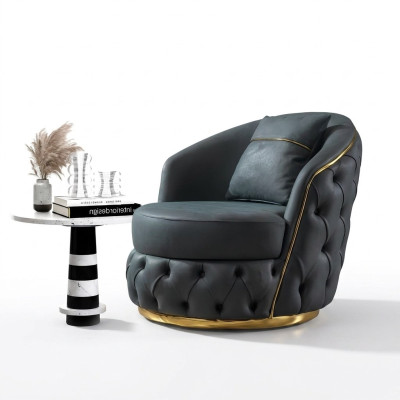 Chesterfield armchair seat baroque rococo design modern living room upholstered throne