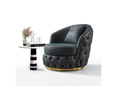 Chesterfield armchair seat baroque rococo design modern living room upholstered throne