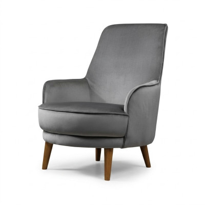 Armchair seat modern design living room upholstery single-seater relax gray style luxury