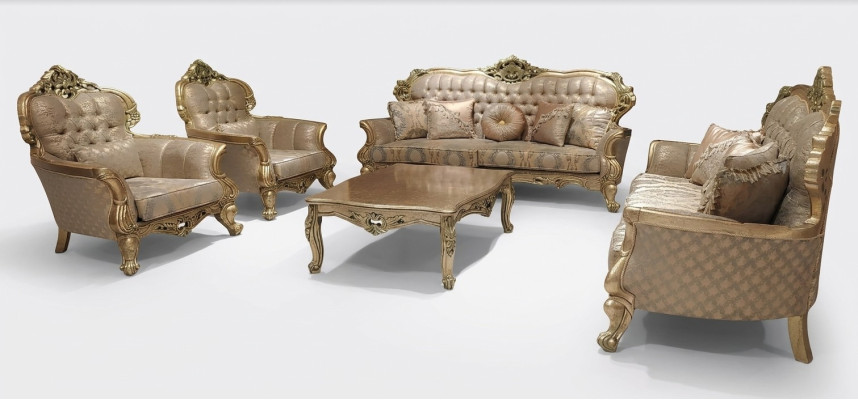 5-piece sofa set 3+3+1+1 seater coffee table set fabric sofas couch