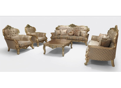 5-piece sofa set 3+3+1+1 seater coffee table set fabric sofas couch
