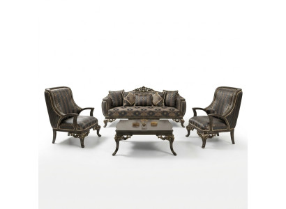 Wing chair, chair design, upholstered sofa, couch, textile, baroque, living room, blue