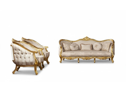 Baroque sofa set 3+1+1 seater Chesterfield sofa sofas armchair seating suite