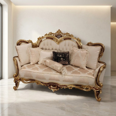 Sofa 3-seater, three-seater sofa, sofas, classic furniture, seat fabric style baroque