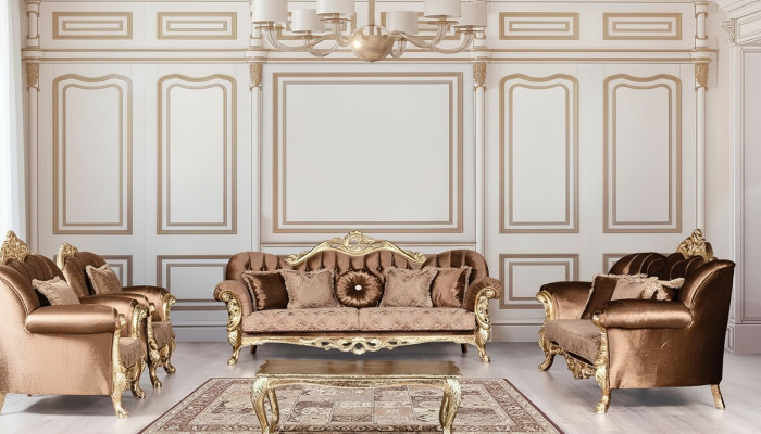Sofa set 3+3 seater luxury suite sofa sofas set baroque living room