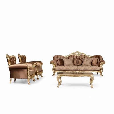 Sofa Suite 3+1+1 Seater Luxury Suite Sofa Sofas Armchair Set Baroque Living Room