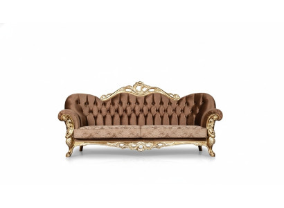Luxury three-seater sofa, 3-seater Baroque Rococo sofa, sofas, armchairs, fabric style furniture.