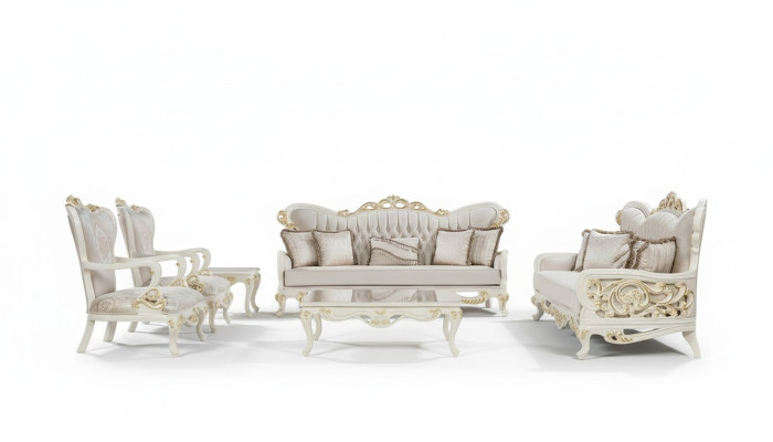 Sofa set 3+3+1+1 seater coffee table set 5-piece classic sofas armchair luxury new