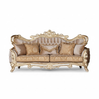 Three-seater sofa, 3-seater sofa, sofas, velvet fabric, Baroque-style, Rococo furniture, new.