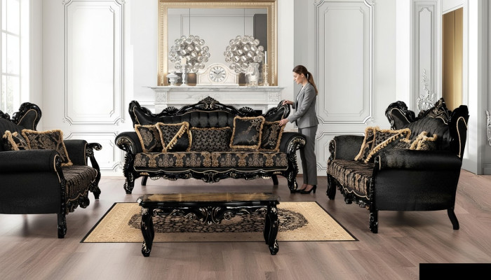 Sofa set 3+3 seater sofa armchair sofas luxury suite set polyester fabric new
