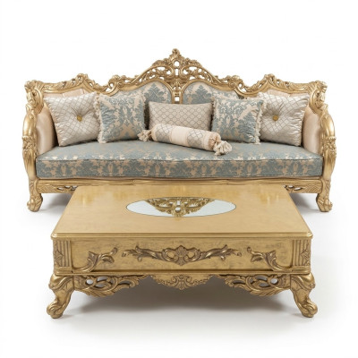 Three-seater sofa, 3-seater sofas, fabric, baroque, rococo style, furniture, classic.