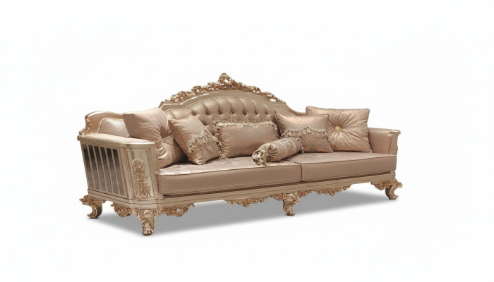 Three-seater sofa couch 3-seater classic couch sofas fabric style baroque velvet new
