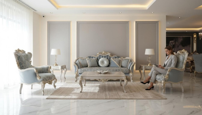 Sofa set 3+1+1 seats coffee table luxury sofa armchair sofas fabric couch table