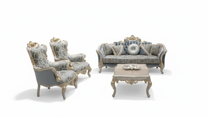 Sofa set 3+1+1 seats coffee table luxury sofa armchair sofas fabric couch table
