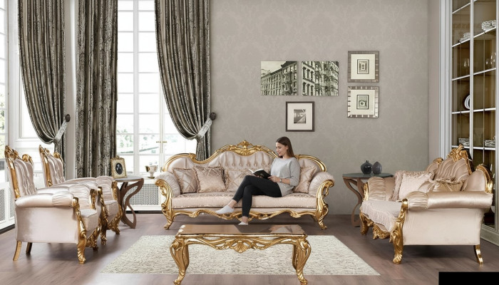 Set 5-piece Sofa Set 3+3+1+1 Seater Coffee Table Sofa Armchair Sofas New
