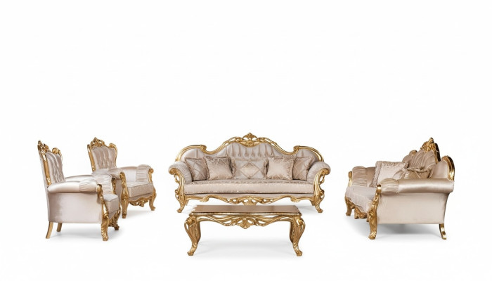 Set 5-piece Sofa Set 3+3+1+1 Seater Coffee Table Sofa Armchair Sofas New