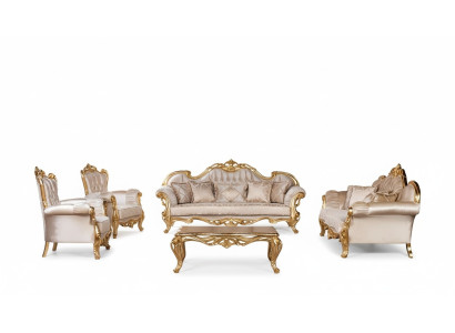 Set 5-piece Sofa Set 3+3+1+1 Seater Coffee Table Sofa Armchair Sofas New