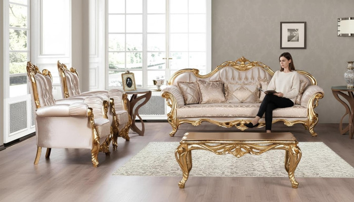 Set of sofa set 3+1+1 seater coffee table sofa luxury fabric armchair sofas new