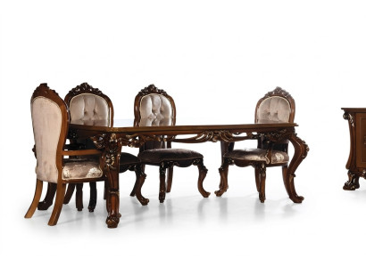 Dining table, wooden dining room table, baroque dining luxury furniture, new
