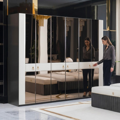 Bedroom wardrobe wood furniture Italian style wardrobes closet new