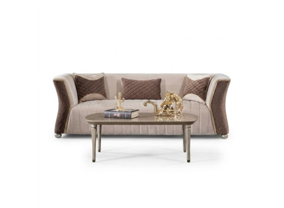 Upholstered Designer Furniture Three-Seater Sofa 3-Seater Sofas Luxury Textile Couches Big