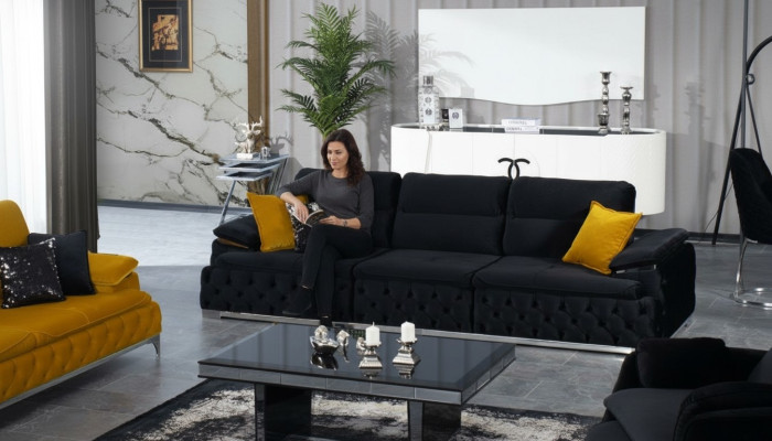 Italian style sofa upholstery couch triple 4-seater sofas furniture couches