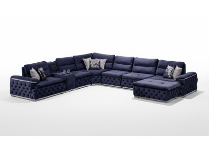 U-shaped sectional Chesterfield sofa living room furniture Italian style
