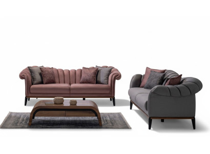Sofa set couch upholstery modern 3+3 seater set design sofas fabric upholstery new