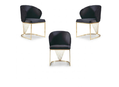 Chair 2x Chairs Group Set Living Dining Room Suite Modern Style Textile