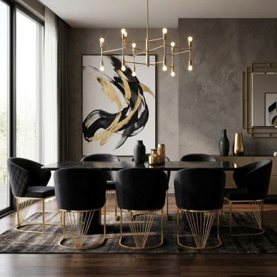 Set of 6 chairs dining chairs armchair dining room set wood modern group furniture