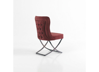 Dining room chairs stainless steel luxury armchair chair red chairs living room
