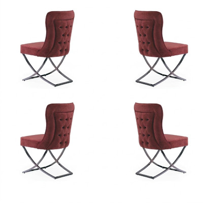 Dining room chair set, armchair design, 4x chairs set, group upholstery.