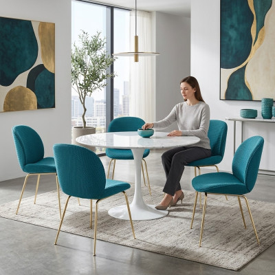 Green chairs 6x luxury modern dining room chair chairs seat modern wood