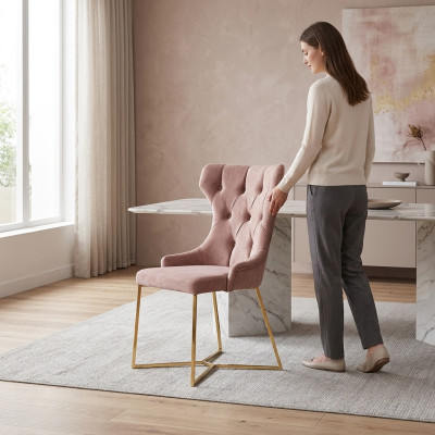 Design 8x chair group set upholstered dining chair suite armchair