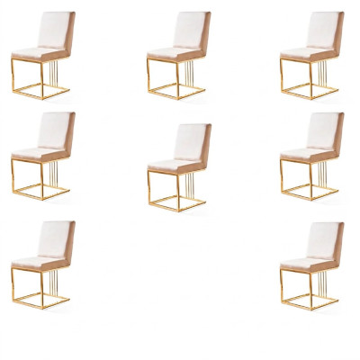 Design 8x Chair Group Set Upholstered Gastro New Dining Room Chair Set Armchair