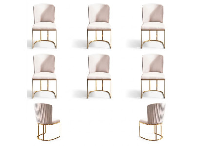 Dining room chair designer chairs new set 6x fabric solid wood chair